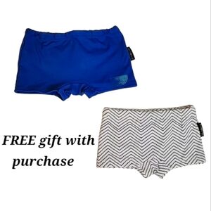 Boy's Swimsuit Bundle: 2 Swim Brief Bottoms & FREE Swim Diapers